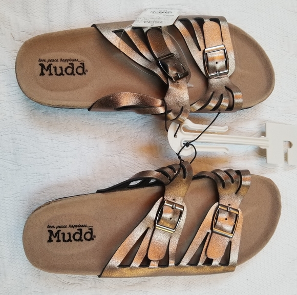 mudd double buckle sandals
